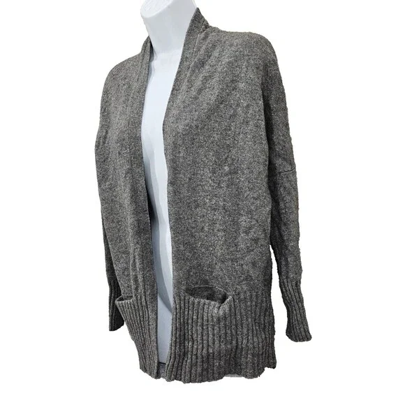 J. Crew Cardigan Women's S Wool Cashmere Gray Coastal Academia Quiet Luxury - Picture 6 of 12